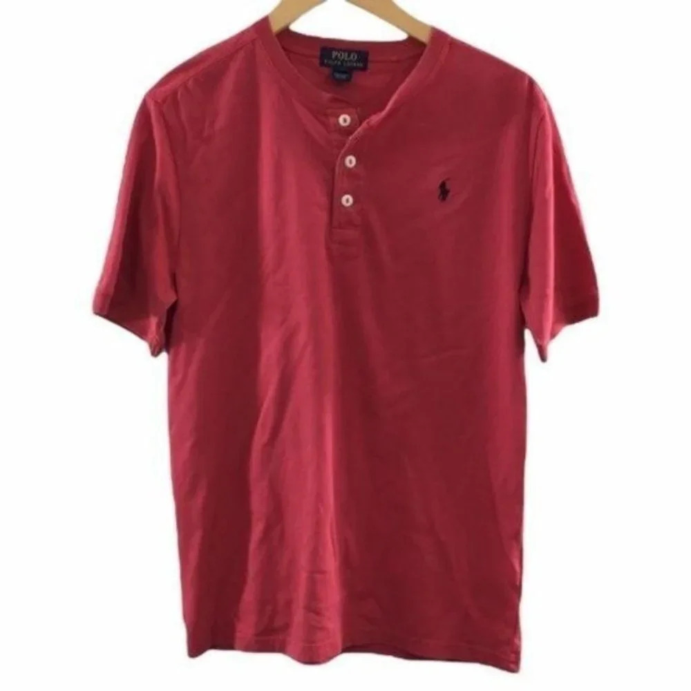 Polo Ralph Lauren Boys Sunrise Red Polo Shirt Short Sleeve 100%‎ Cotton